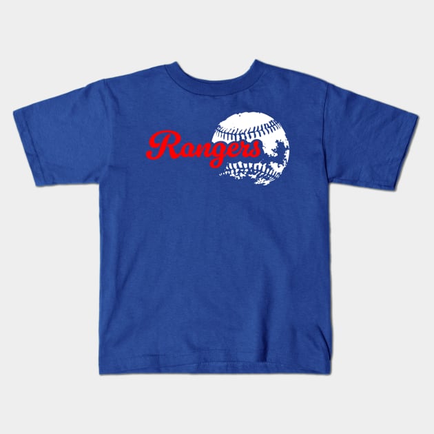 Rangers Baseball Kids T-Shirt by Throwzack